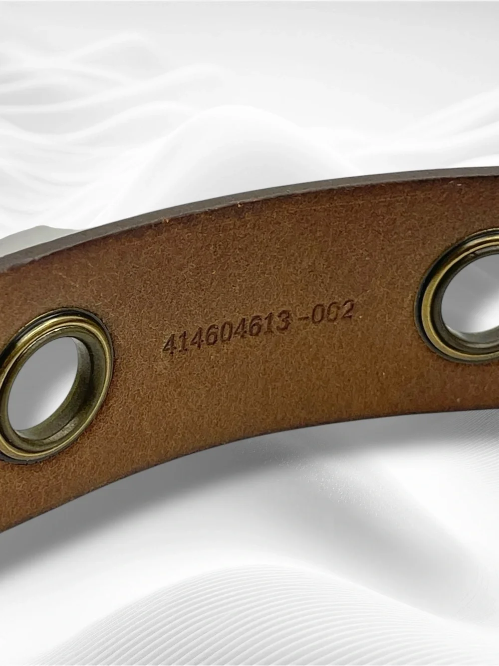 Lauren Ralph Lauren Brown Leather Grommet Belt with Brass Hardware Size Medium